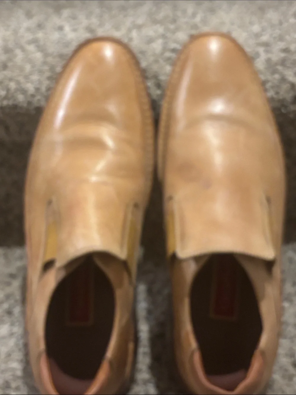 Colehaan leather upper Men's Tan Slip-On Leather Shoes 10 1/2 M made in Brazil